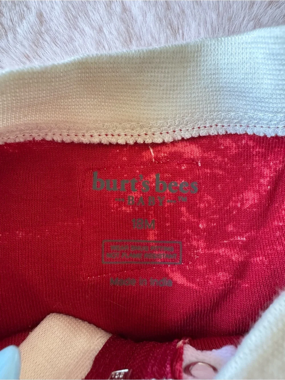 NWT Burt’s Bees Baby Holiday Festive Zipper Footie Sleeper Pajamas Size 18 month